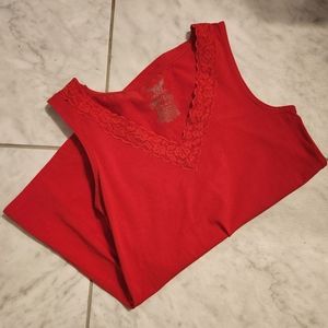 Faded Glory Red Lacey Tank